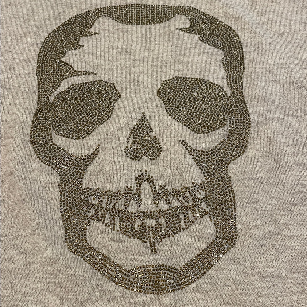 ZADIG & VOLTAIRE 100% thin cashmere skull embellished sweater M NWT defect - Picture 7 of 13